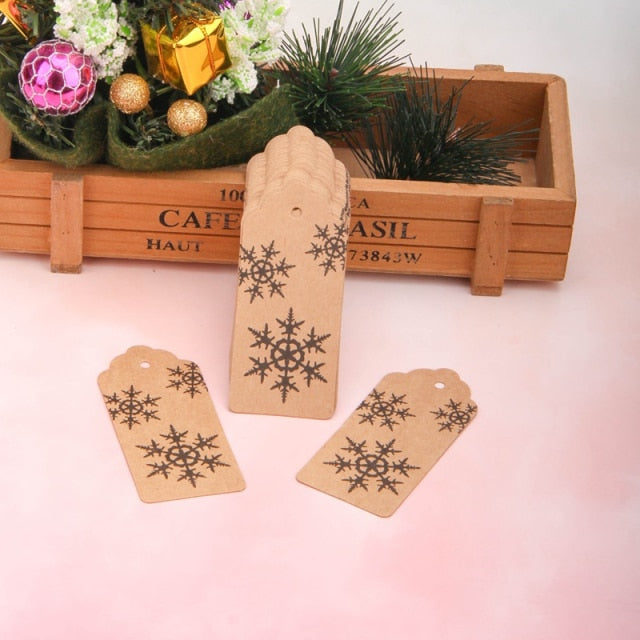 Snowflake Kraft Paper Hang Tags