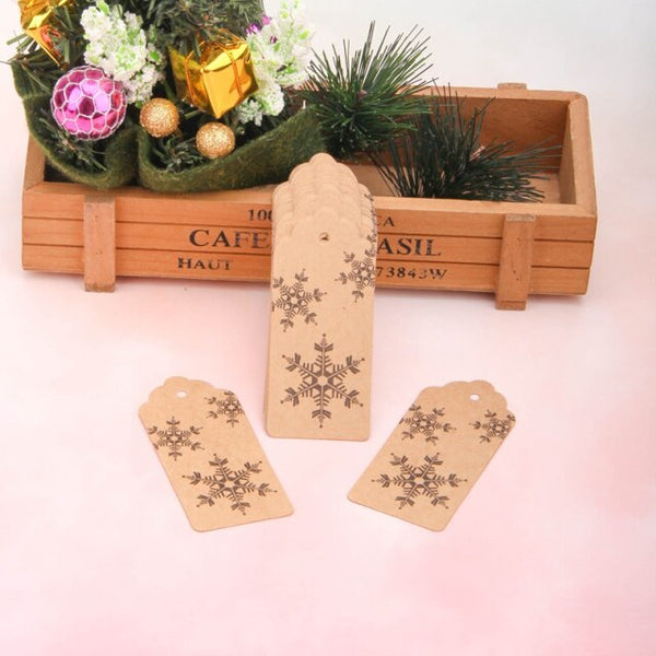 Snowflake Kraft Paper Hang Tags
