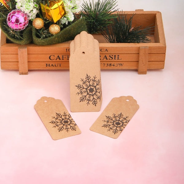Snowflake Kraft Paper Hang Tags