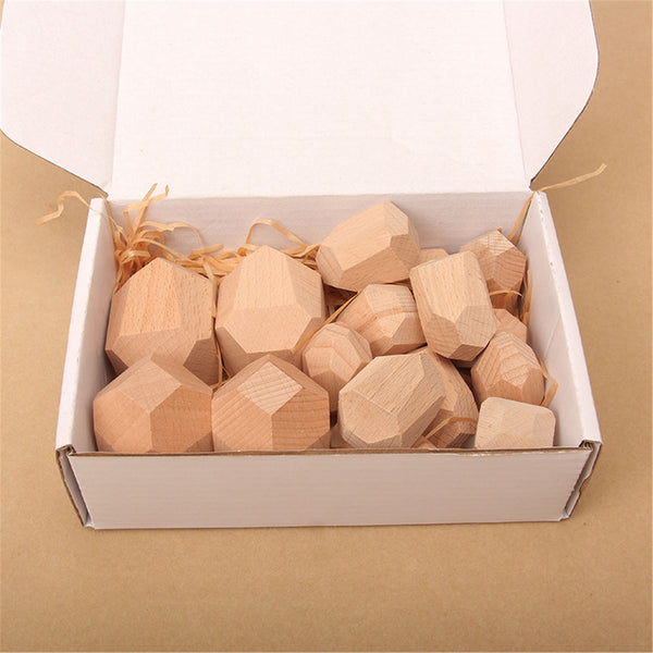 Wood Balancing Rock Blocks - Natural