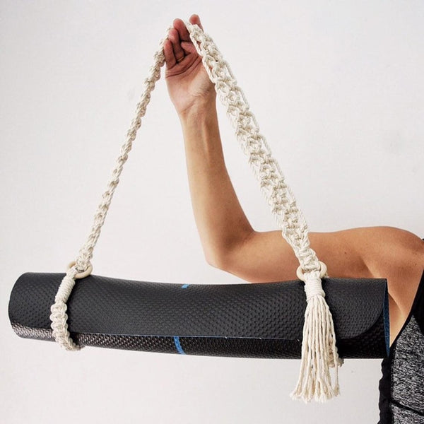 Handmade Boho Macrame Yoga Mat Strap