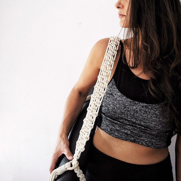 Handmade Boho Macrame Yoga Mat Strap