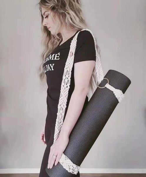 Handmade Boho Macrame Yoga Mat Strap