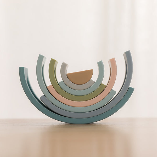 Silicone Rainbow Stacker Montessori Learning