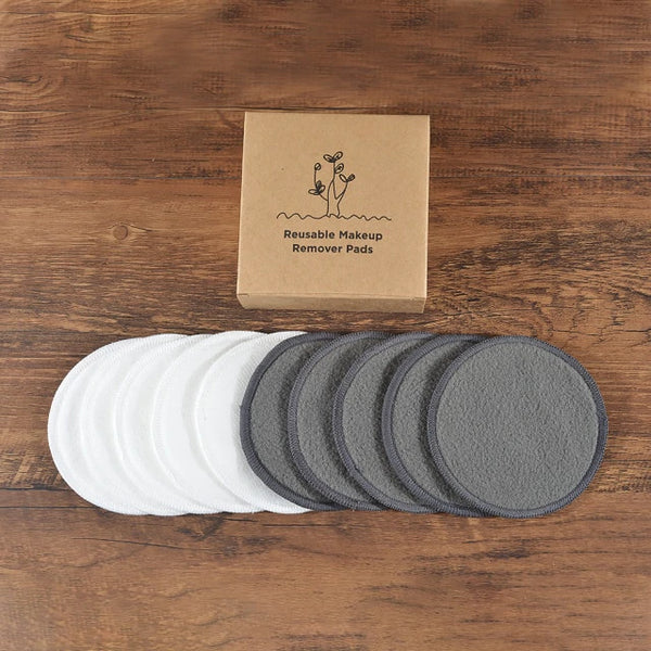 Bamboo Reusable Cotton Pads + Container