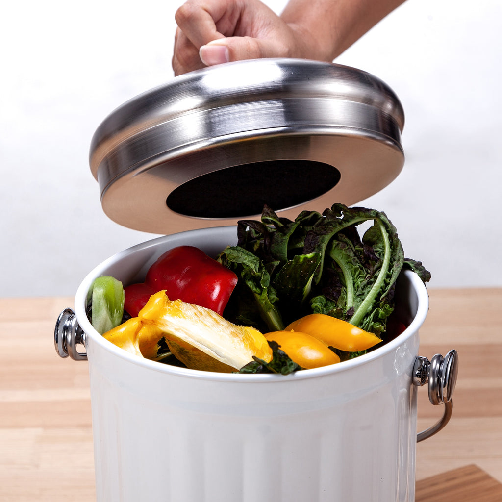 Kitchen Compost Bin with Charcoal Filter – Of Intention