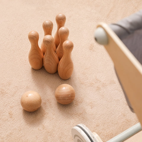 Wooden Bowling Ball Set
