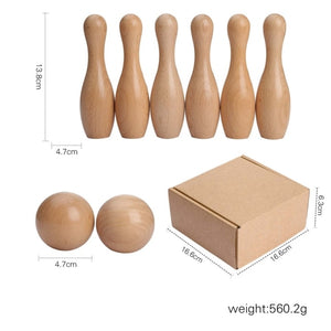 Wooden Bowling Ball Set