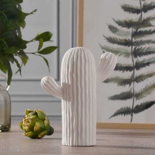 Minimalist Ceramic Cactus Sculptures