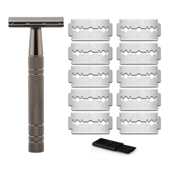 Eco-Friendly Double Edge Safety Razor with 10 free blades