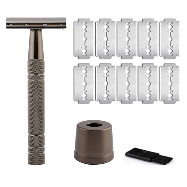 Eco-Friendly Double Edge Safety Razor with 10 free blades