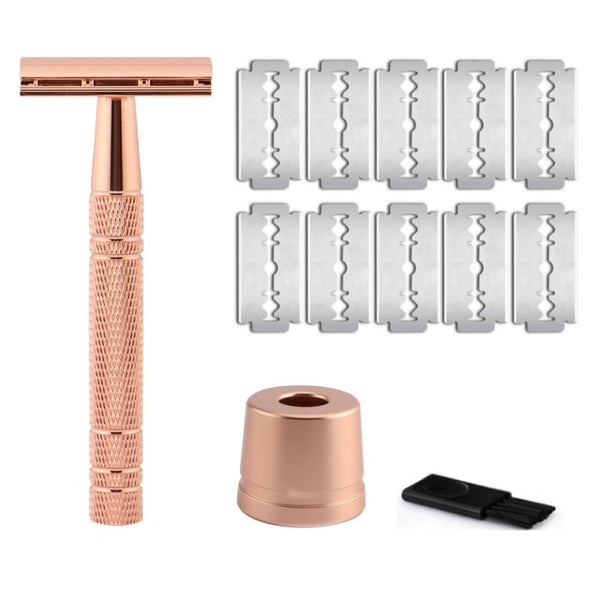 Eco-Friendly Double Edge Safety Razor with 10 free blades
