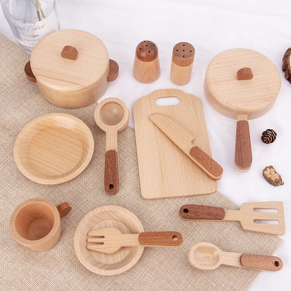 Eco-Play Wooden Kitchenware