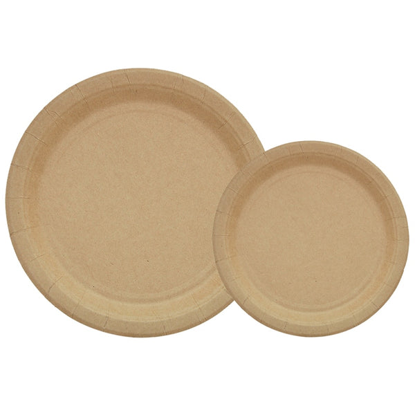 Eco-friendly Disposable Solid Kraft Paper Plates