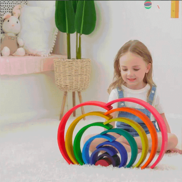 Wooden Rainbow Stacker