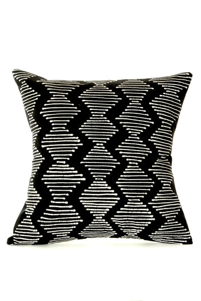 Zambian Hand Painted Tribal Diamonds Pillow Cover with optional insert